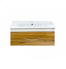 Турин -100 Тумба подвесная орех глянец/белый