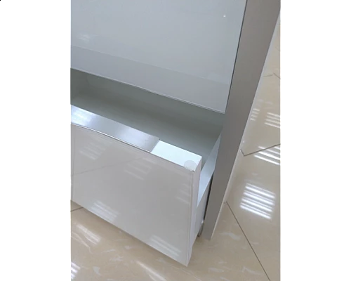 Купить Фест - 80 Тумба 2 ящ. Белая эмаль Стекло в магазине сантехники Santeh-Crystal.ru