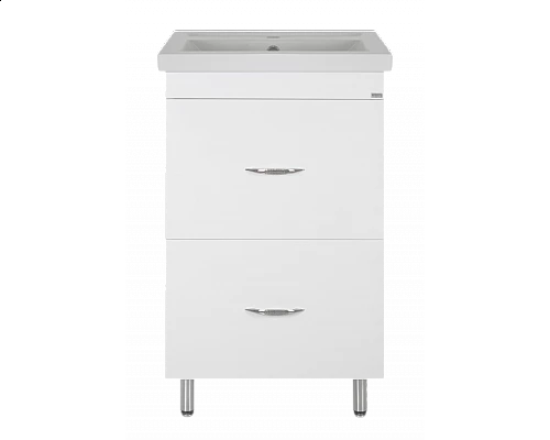 Заказать Фостер - 50 Тумба напольная с 2 ящ. белая в магазине сантехники Santeh-Crystal.ru
