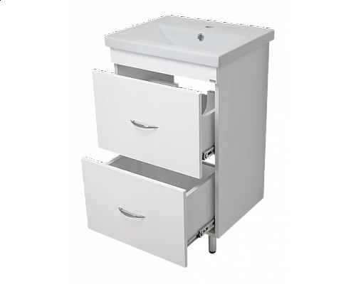 Заказать Фостер - 50 Тумба напольная с 2 ящ. белая в магазине сантехники Santeh-Crystal.ru