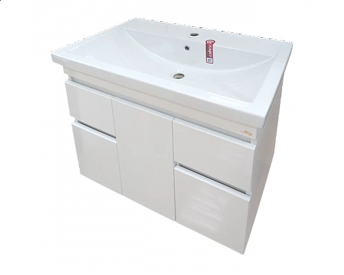 Заказать Фостер - 80 Тумба напольная с 2 ящ. белая О в магазине сантехники Santeh-Crystal.ru