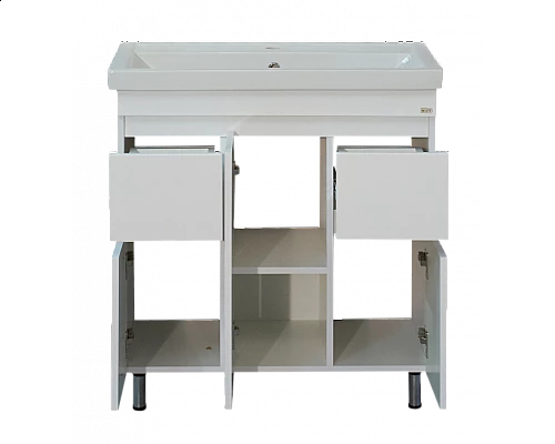 Заказать Фостер - 80 Тумба напольная с 2 ящ. белая О в магазине сантехники Santeh-Crystal.ru