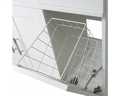 Купить Купер - 90 Тумба напольная с Б/К левая белая в магазине сантехники Santeh-Crystal.ru