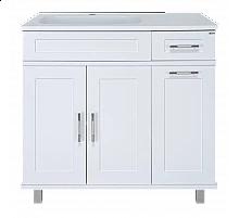 Купер - 90 Тумба напольная с Б/К левая белая