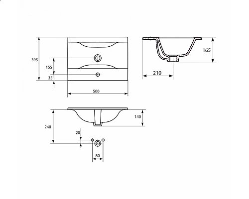 Купить Kitty - 50 Тумба подвесная 2 ящ. BL - 13G апельсиновый фреш в магазине сантехники Santeh-Crystal.ru