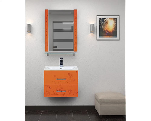 Купить Kitty - 50 Тумба подвесная 2 ящ. BL - 13G апельсиновый фреш в магазине сантехники Santeh-Crystal.ru