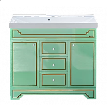 Praga - 90 Тумба с 3 ящ.салатовая/ патина