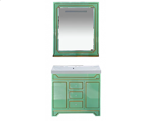 Заказать Praga - 90 Тумба с 3 ящ.салатовая/ патина в магазине сантехники Santeh-Crystal.ru