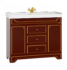 Praga -105 Тумба с 3 ящ.бордо патина