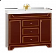 Заказать Praga -105 Тумба с 3 ящ.бордо патина в магазине сантехники Santeh-Crystal.ru