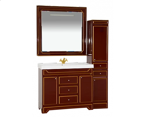 Заказать Praga -105 Тумба с 3 ящ.бордо патина в магазине сантехники Santeh-Crystal.ru