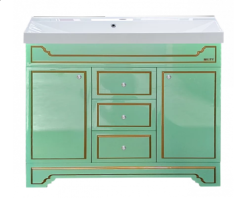 Купить Praga -105 Тумба с 3 ящ.салатовая /патина в магазине сантехники Santeh-Crystal.ru
