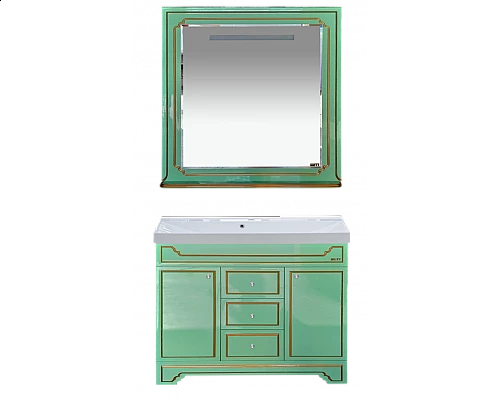 Купить Praga -105 Тумба с 3 ящ.салатовая /патина в магазине сантехники Santeh-Crystal.ru