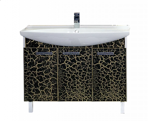 Купить Джулия -105 Тумба прямая КРАКОЛЕТ черный в магазине сантехники Santeh-Crystal.ru