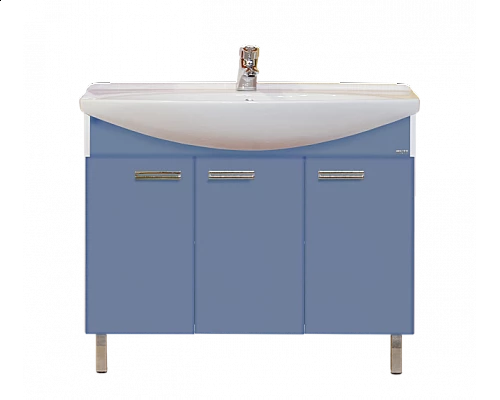 Приобрести Джулия -105 Тумба прямая синяя в магазине сантехники Santeh-Crystal.ru