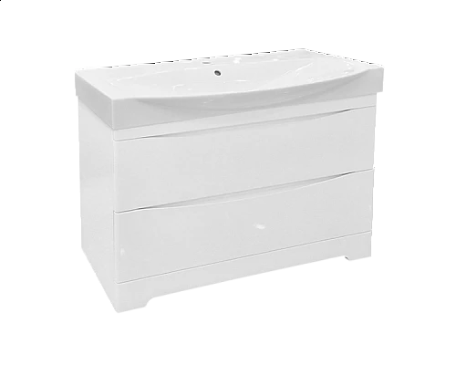 Заказать Элвис -105 Тумба напольная с 2 ящ. белая эмаль в магазине сантехники Santeh-Crystal.ru