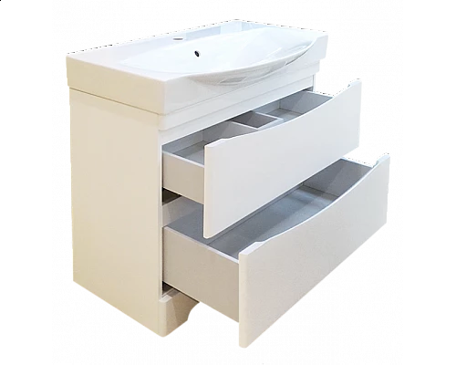 Заказать Элвис -105 Тумба напольная с 2 ящ. белая эмаль в магазине сантехники Santeh-Crystal.ru