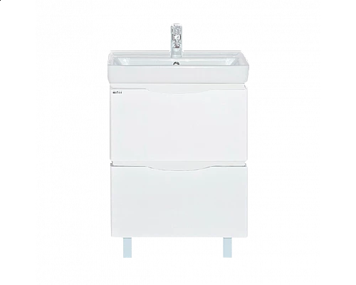 Купить Венера - 55 Тумба с 2 ящ. белая в магазине сантехники Santeh-Crystal.ru