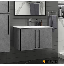 ROCK - 75 Тумба прямая подвесная светло-серый (Чикаго) ЛДСП О