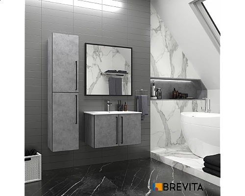 Приобрести ROCK - 75 Тумба прямая подвесная светло-серый (Чикаго) ЛДСП О в магазине сантехники Santeh-Crystal.ru