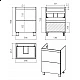 Заказать Атлантик - 60 Тумба напольная  с 2 ящ. закруг. края / раковина в магазине сантехники Santeh-Crystal.ru