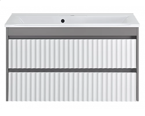 Заказать BALATON -100 Тумба подвесная с 2 ящ. комбинированный / раковина в магазине сантехники Santeh-Crystal.ru