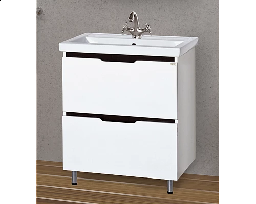 Приобрести Лайм - 70 Тумба напольная  с 2 ящ. комбинированная / раковина в магазине сантехники Santeh-Crystal.ru