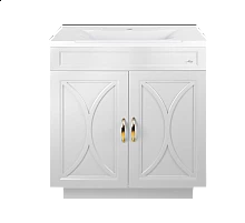 Амбра - 65 тумба прямая белая / раковина