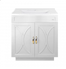 Амбра - 65 тумба прямая белая / раковина