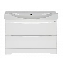 Элвис -105 Тумба напольная с 2 ящ. белая эмаль / раковина