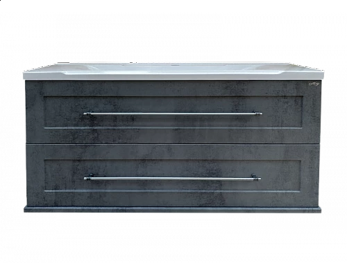 Приобрести Марта -100 Тумба подвесная 2 ящ. темный бетон / раковина в магазине сантехники Santeh-Crystal.ru