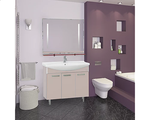 Приобрести Джулия -120 Тумба  бежевая / раковина в магазине сантехники Santeh-Crystal.ru