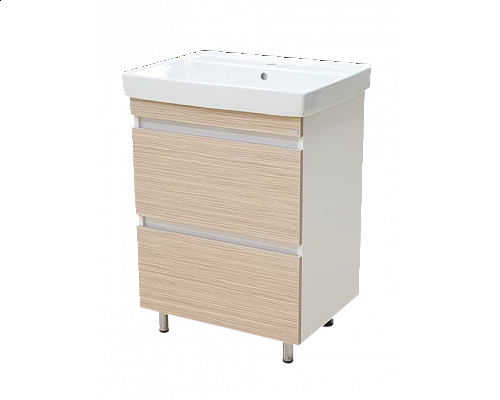 Купить Слим - 50 тумба напольная (ЛДСП/2 ящ.) / раковина в магазине сантехники Santeh-Crystal.ru