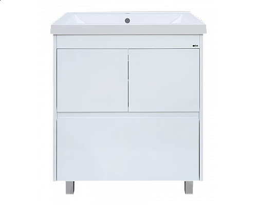 Купить Алиса - 75 тумба 1 ящ. напольная белая эмаль / раковина в магазине сантехники Santeh-Crystal.ru