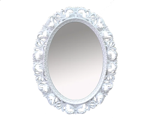 Купить Аврора O.1021.BA.ZA col 131 Зеркало (белый, овальное) в магазине сантехники Santeh-Crystal.ru