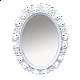 Купить Аврора O.1021.BA.ZA col 131 Зеркало (белый, овальное) в магазине сантехники Santeh-Crystal.ru