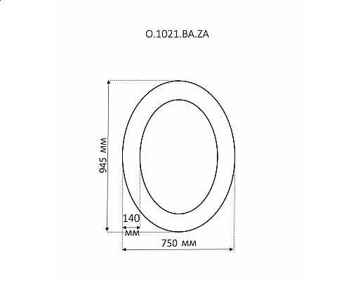 Купить Аврора O.1021.BA.ZA col 131 Зеркало (белый, овальное) в магазине сантехники Santeh-Crystal.ru