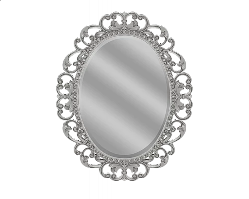 Приобрести Аврора O.1076.PA.ZA col 146 Зеркало 820х1020 (серебро, овальное) в магазине сантехники Santeh-Crystal.ru