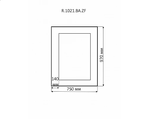 Приобрести Аврора R.1021.BA.ZF.col 131 Зеркало 750х970 (белый, прямоугольное) в магазине сантехники Santeh-Crystal.ru