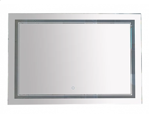 Заказать 2 Неон - Зеркало LED 1200х800 сенсор на зеркале / часы (двойная подсветка) в магазине сантехники Santeh-Crystal.ru