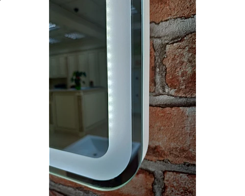 Заказать 3 Неон - Зеркало LED  500х800 сенсор на зеркале (с круглыми углами) в магазине сантехники Santeh-Crystal.ru