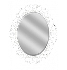 Аврора O.1076.PA.ZA col 131 Зеркало 820х1020 (белый, овальное)