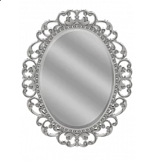 Аврора O.1076.PA.ZA col 146 Зеркало 820х1020 (серебро, овальное)