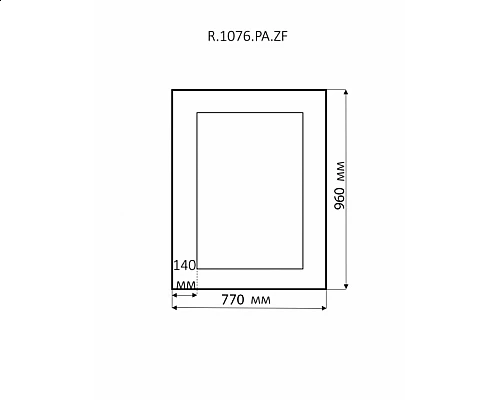 Приобрести Аврора R.1076.PA.ZF col 142 Зеркало (золото, прямоугольное) в магазине сантехники Santeh-Crystal.ru