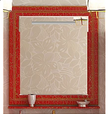 Fresko - 75 Зеркало с пол. Краколет красный патина