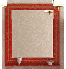 Fresko - 90 Зеркало с пол. Краколет красный патина