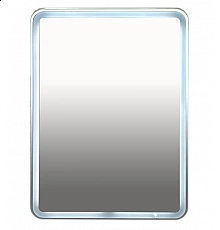 3 Неон - Зеркало LED  600х800 сенсор на корпусе (с круглыми углами) О