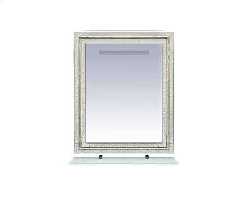 Купить Fresko - 75 Зеркало с полочкой белая эмаль в магазине сантехники Santeh-Crystal.ru