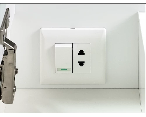 Приобрести Алиса -100 Зеркало белое с 1 шкафчиком левое в магазине сантехники Santeh-Crystal.ru