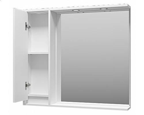 Приобрести BALATON - 90 Зеркало-шкаф левый, белый в магазине сантехники Santeh-Crystal.ru